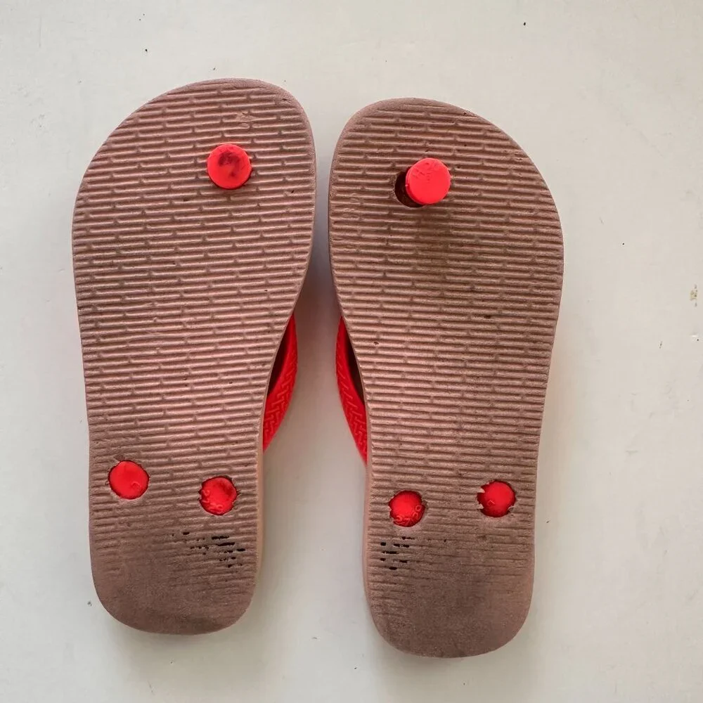 Havaianas Kids pink watermelon flip flop thong sandals Size US 13
